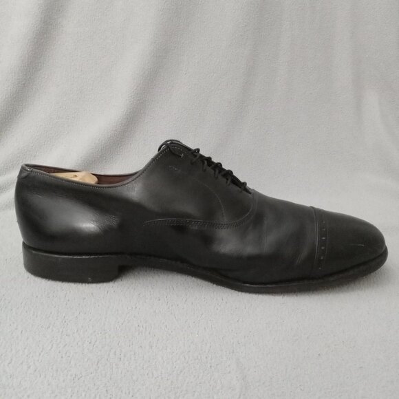 Allen Edmonds BRADY CAP TOE OXFORD Black Leather MEN'S Size 13 + Shoe Trees 7346 - Picture 8 of 16